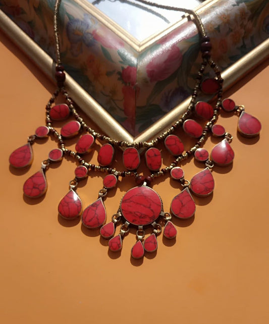 Afghan stone necklace