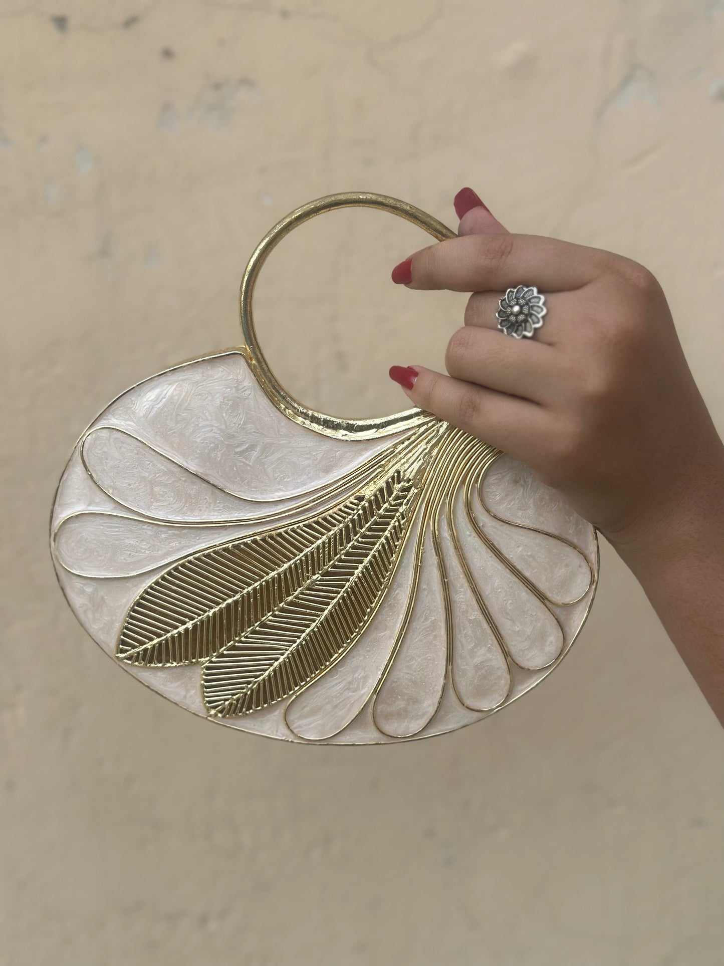Mother of pearl clutch