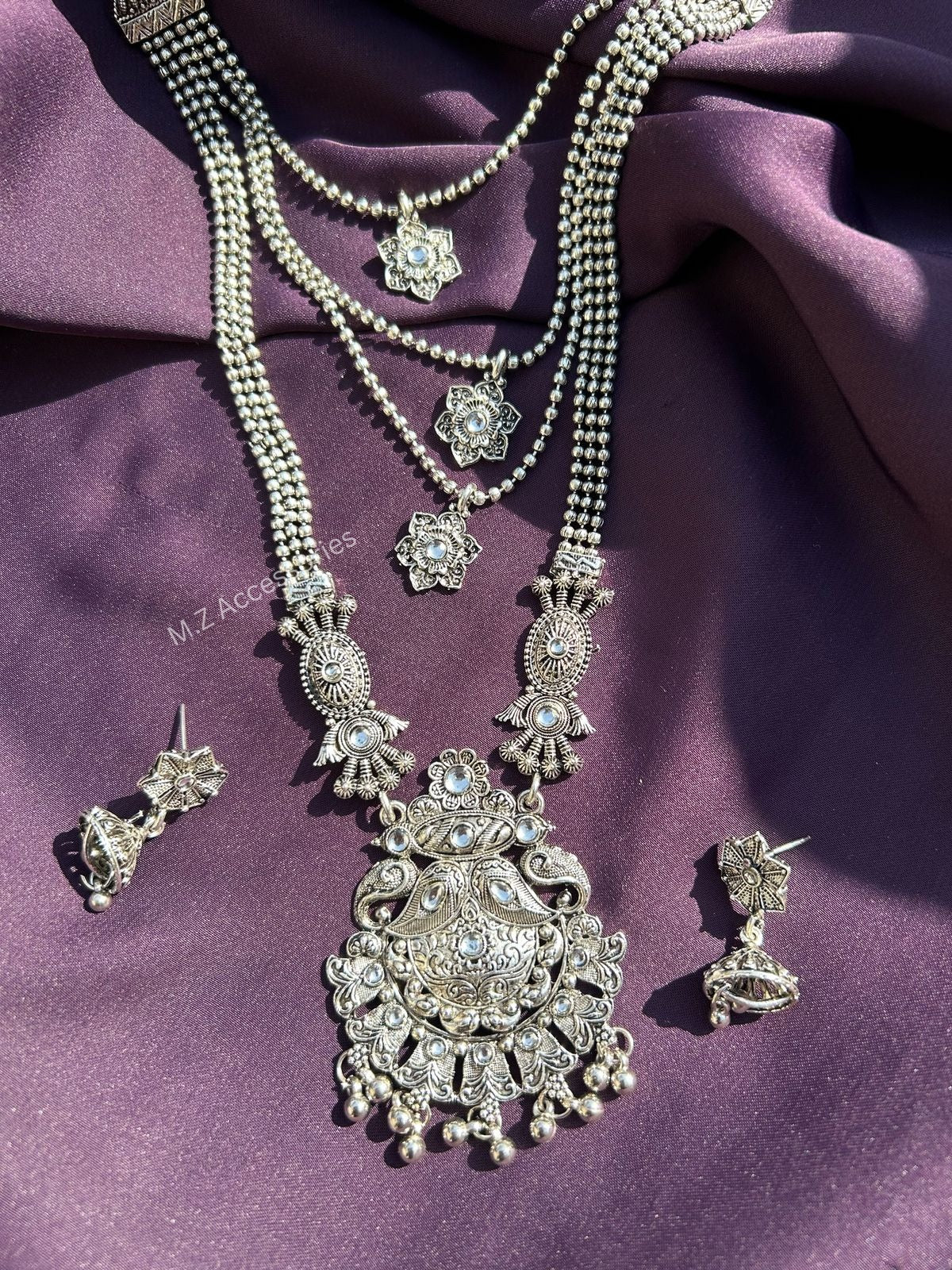 kS-22 Multi layer german silver mala set