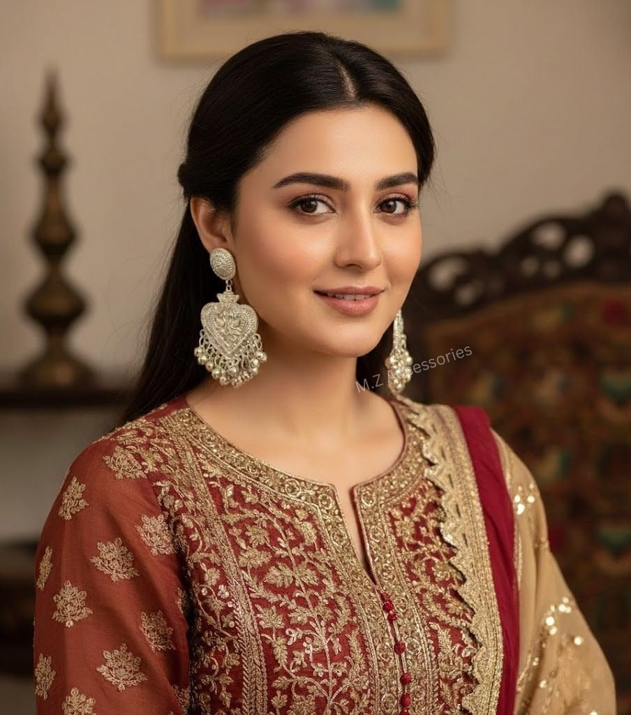 ER-13 panpatta earrings with gungroo
