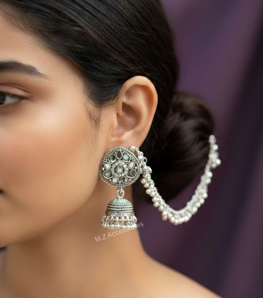 Soundless gungroo mirror jhumki