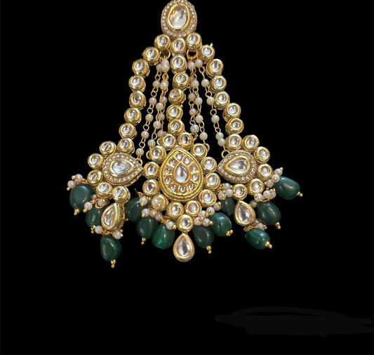 Jaipuri Kundan Jhoomar With Stone Hangings