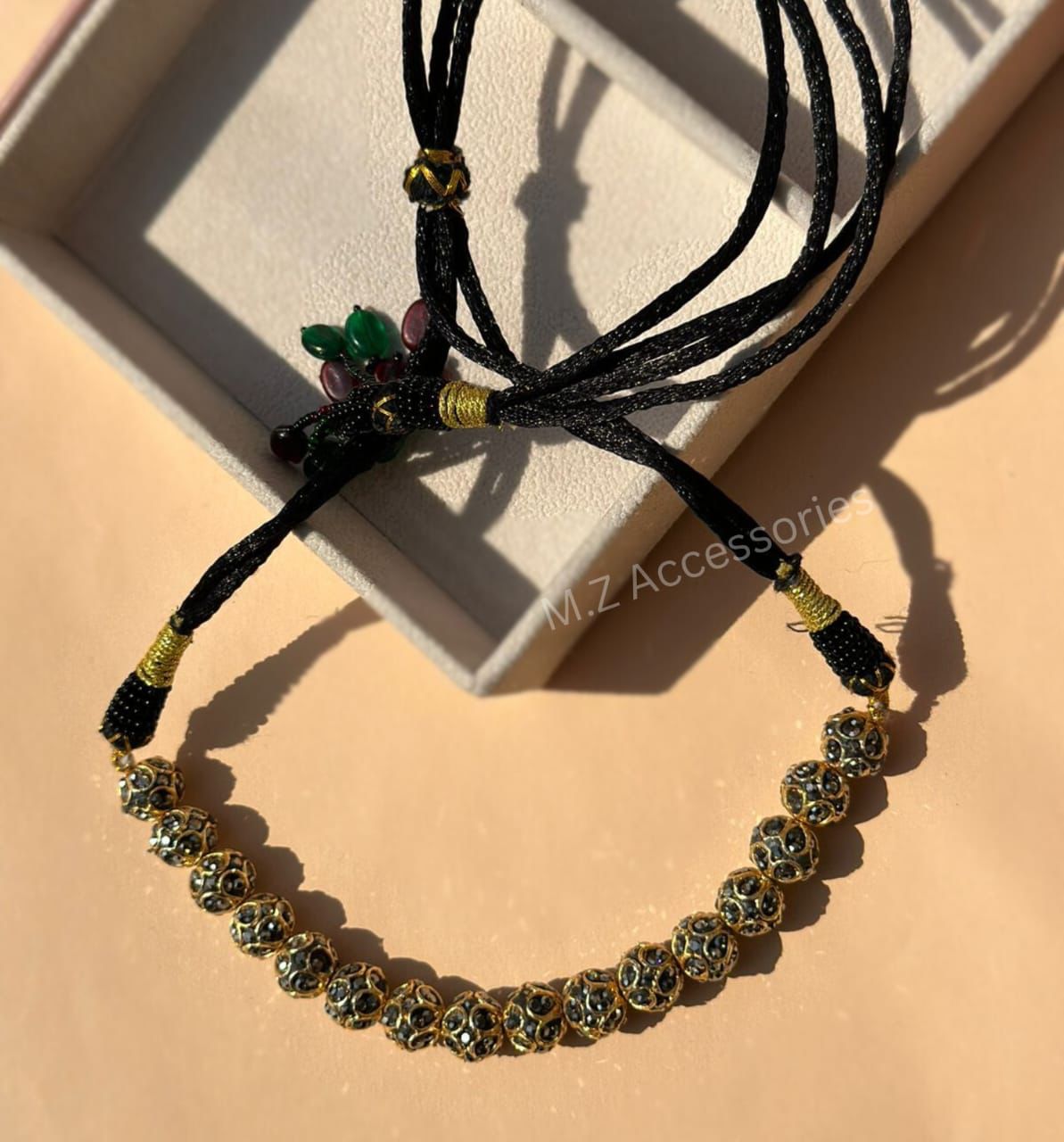 Turkish stone beaded choker