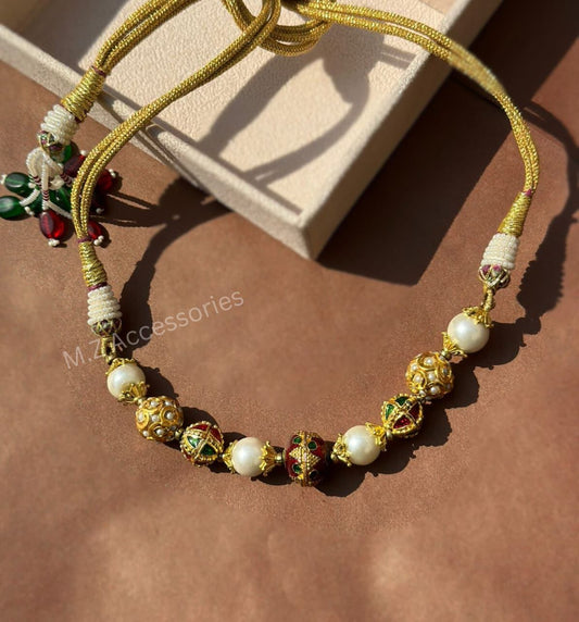 Meenakari stone beaded choker