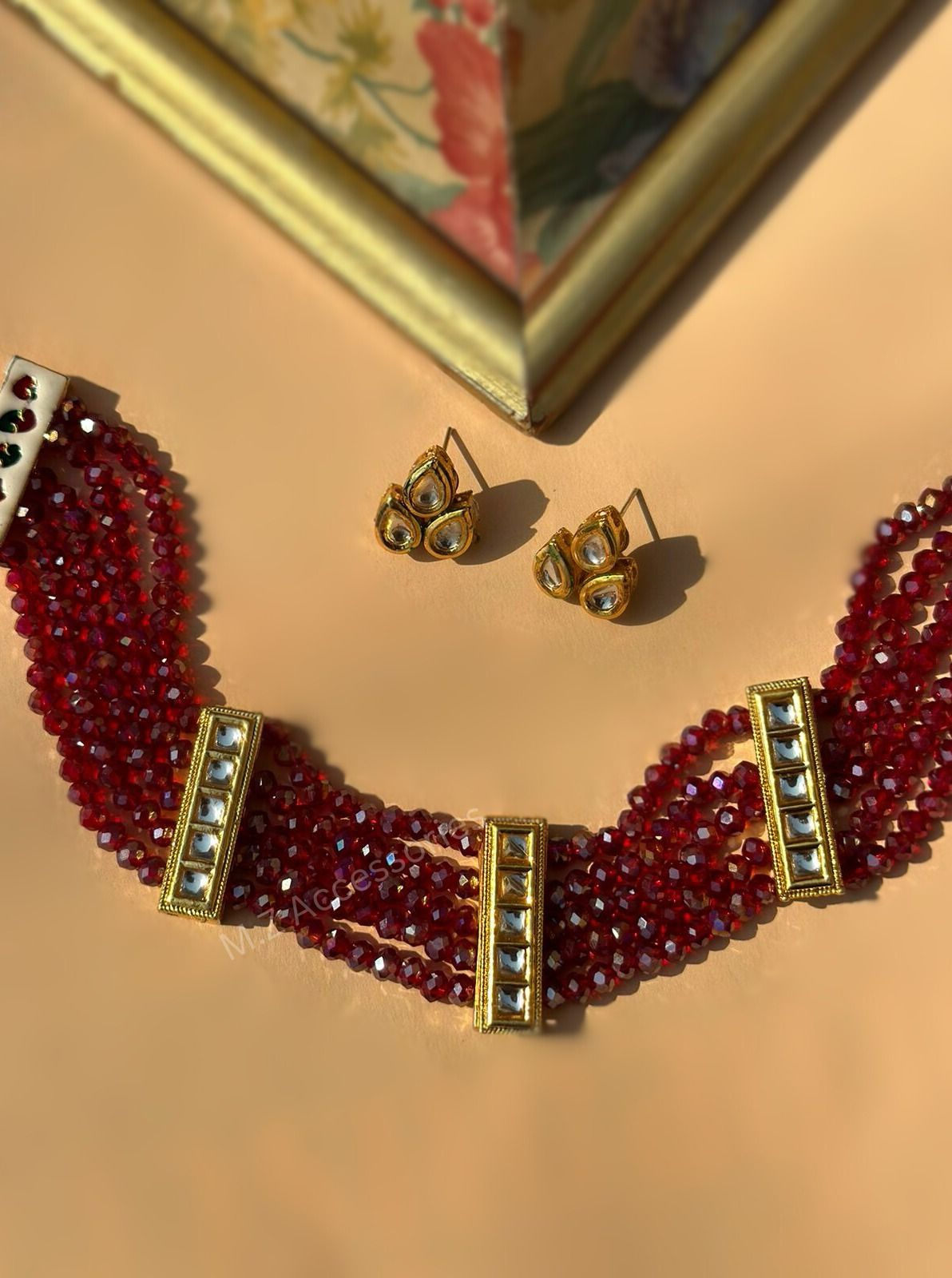 CS-44 dual sided wearable jaipuri kundan swt