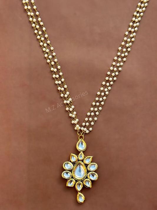 ML-14 Dual sided wearable jaipuri kundan mala