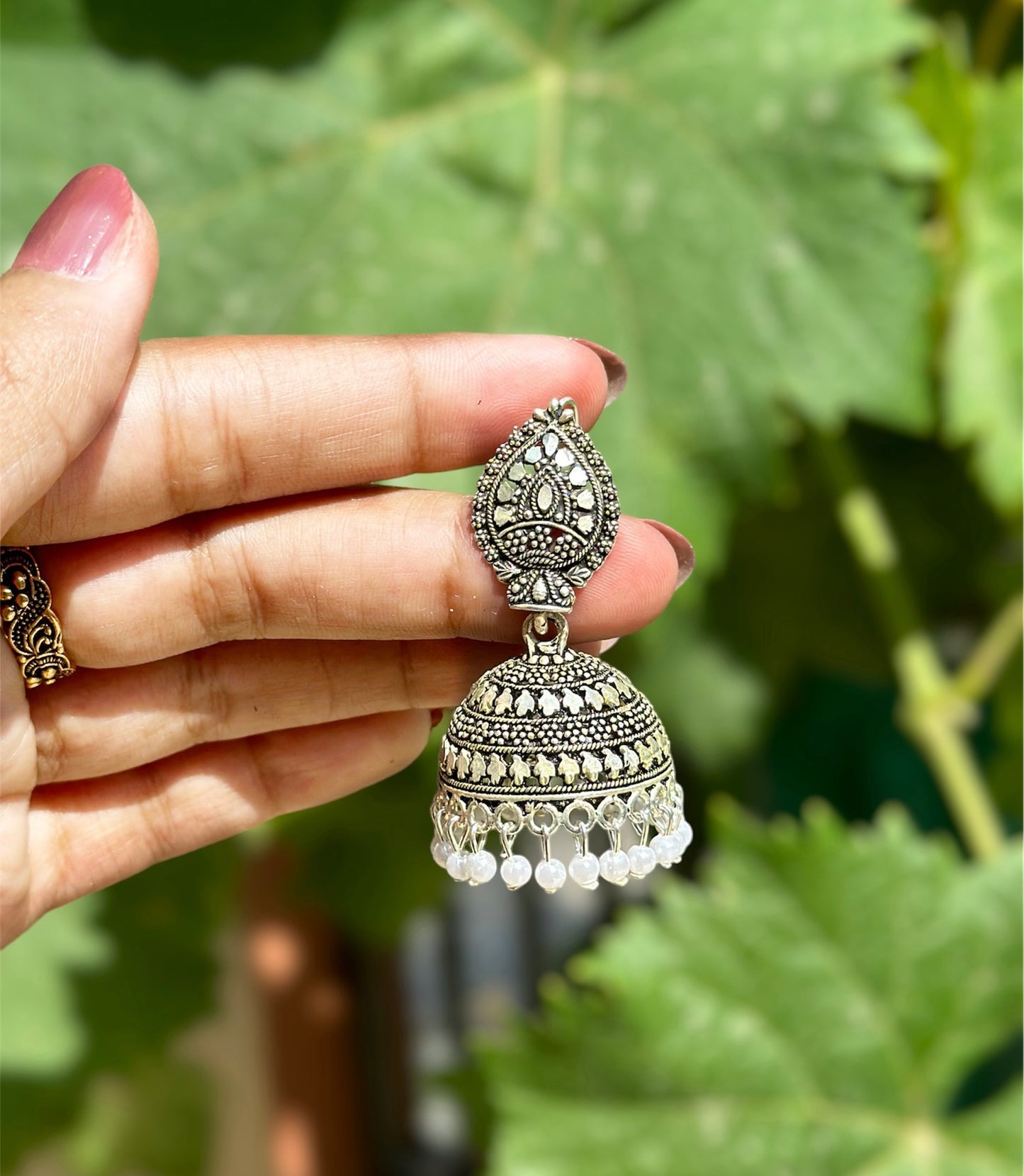 Antique german silver jhumki