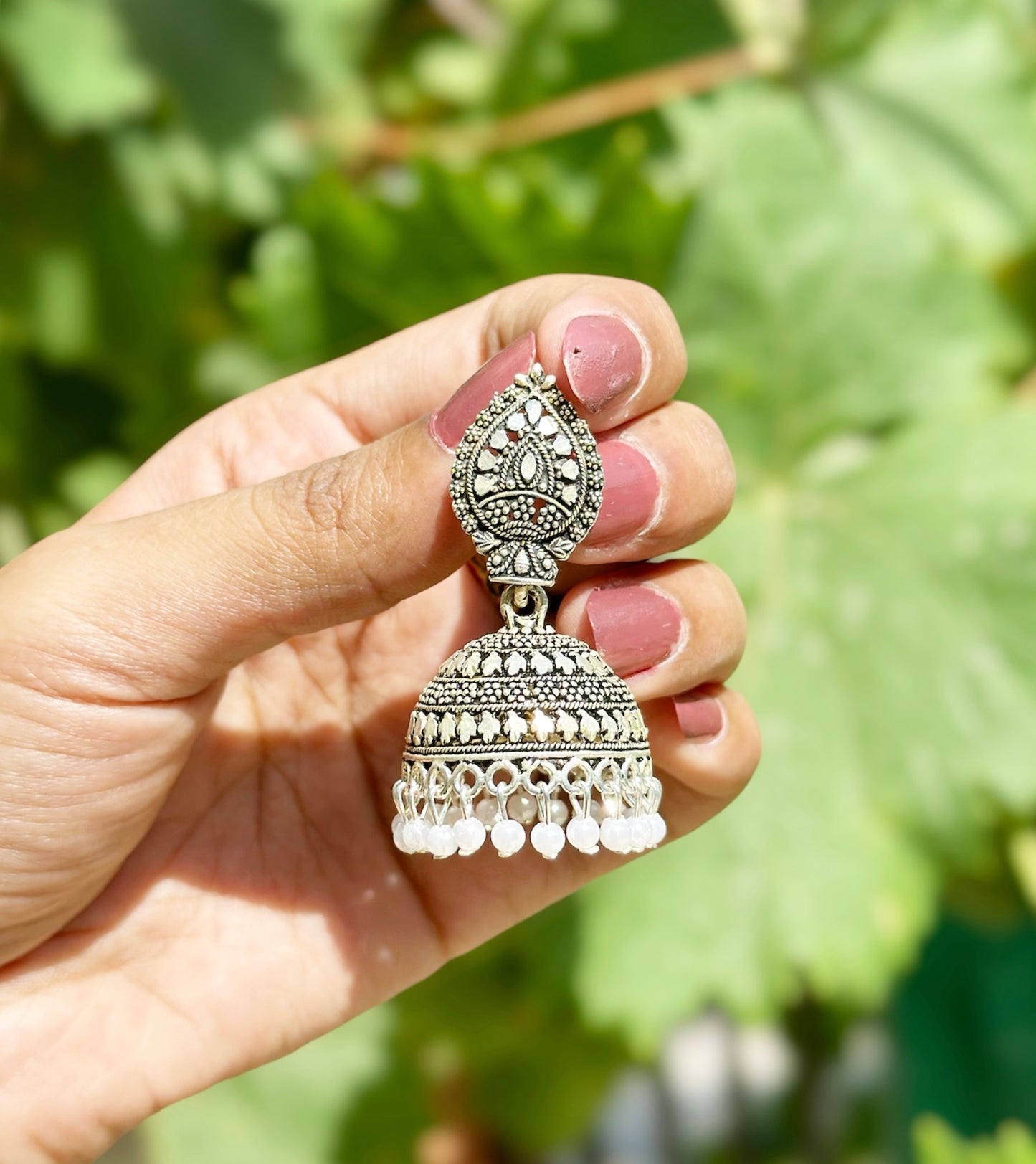 Antique german silver jhumki