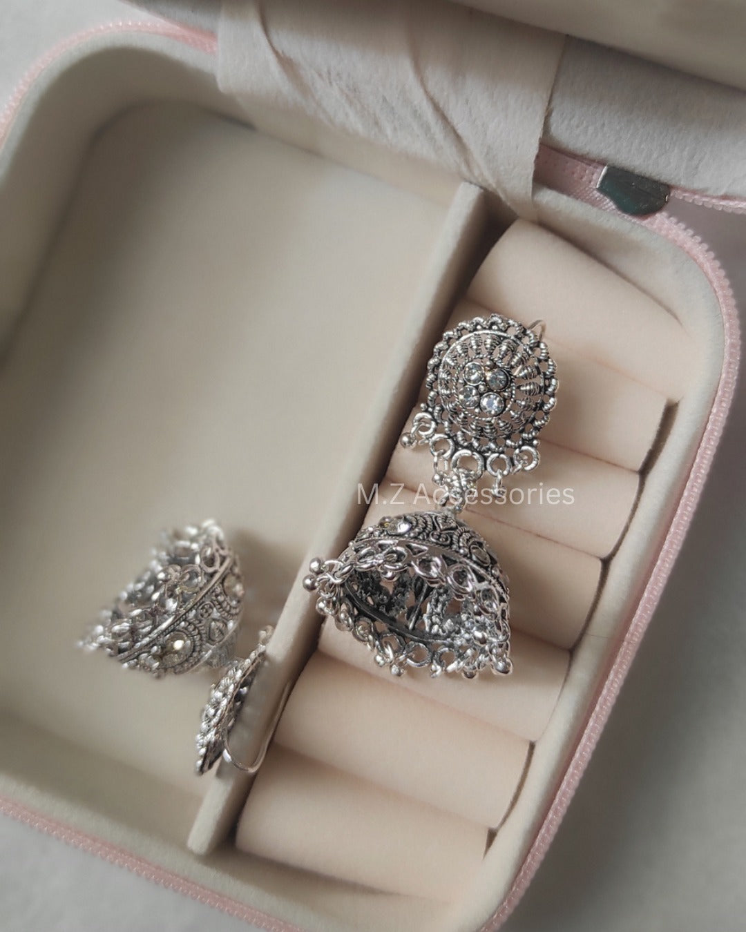 ERI-2 oxidized german silver mini jhumki