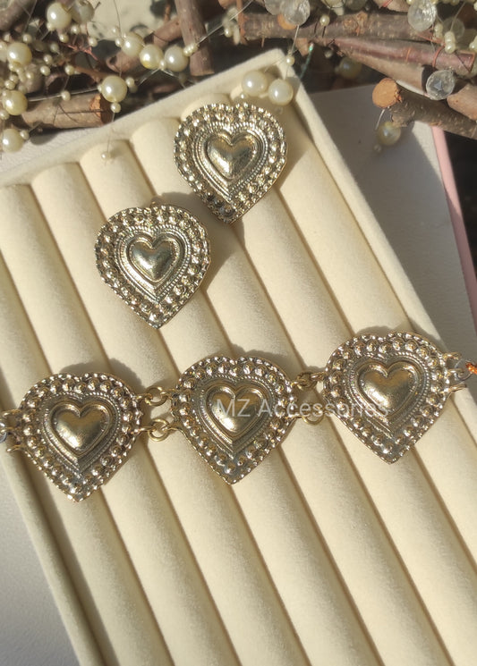 Antique gold polish pan set