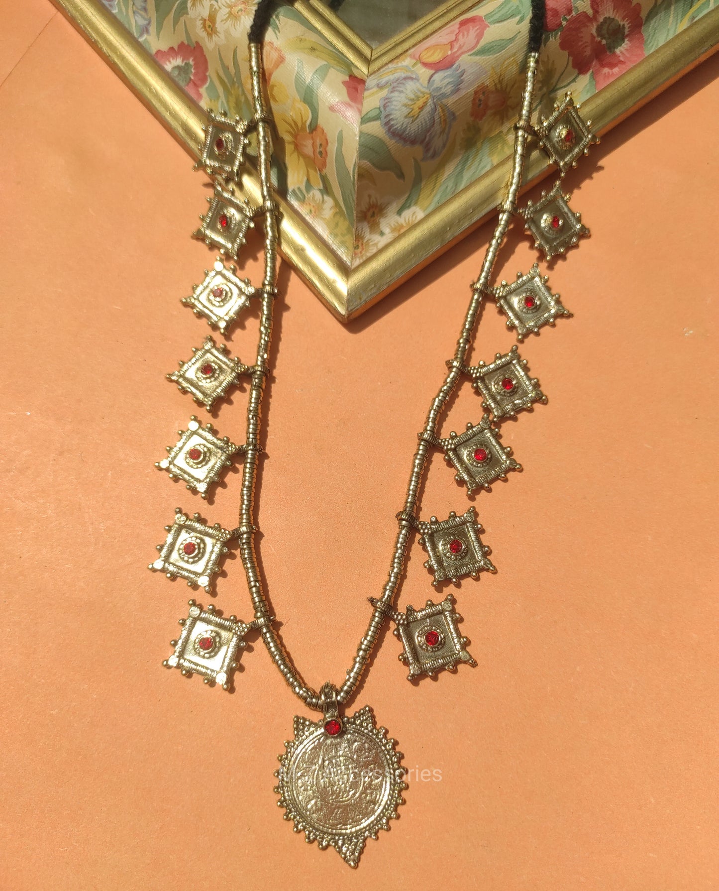 ML-11 Antique gold plated coin mala