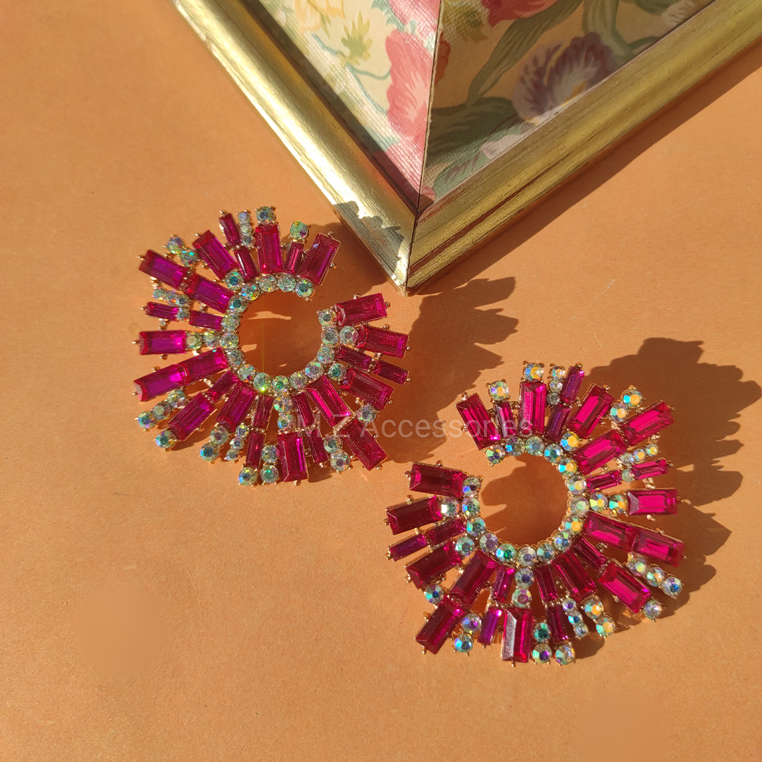 CC-58 Crystal stone earrings