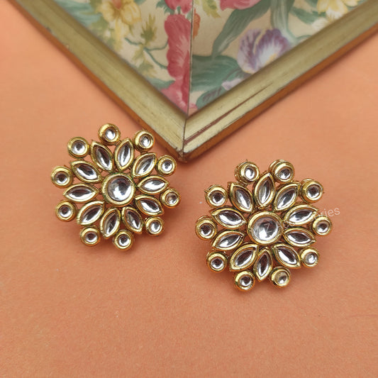 Jaipuri kundan earrings