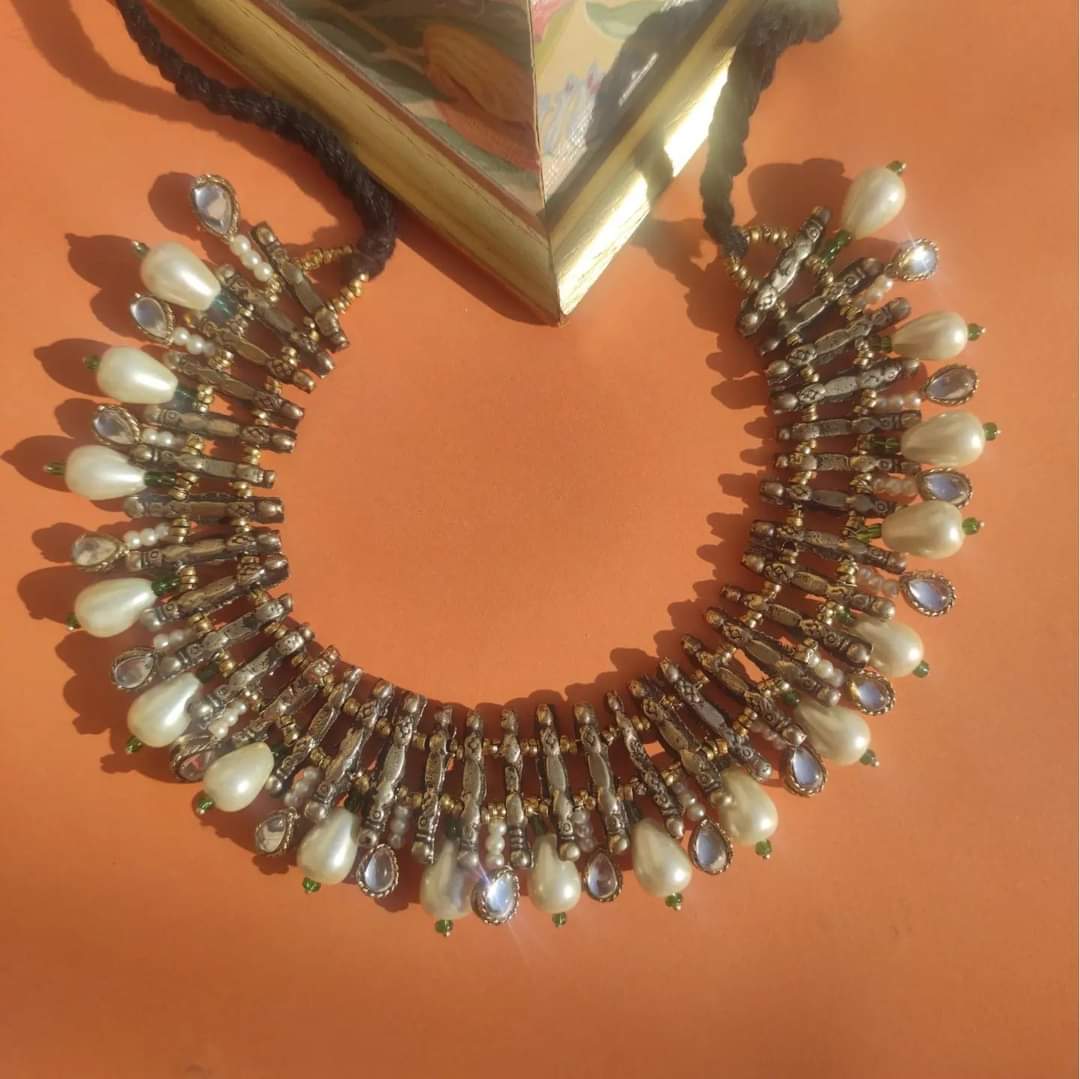 Afghan x kundan choker