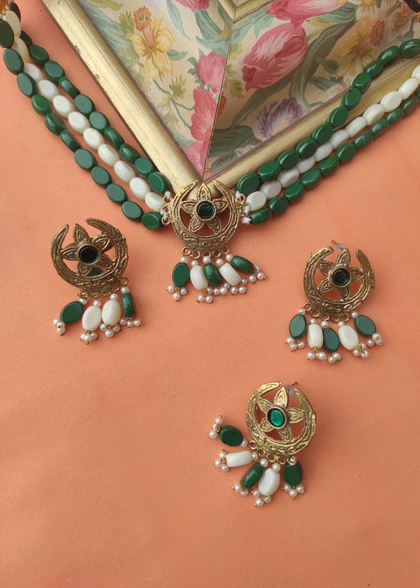 CS-9 antique gold plated chandtara set