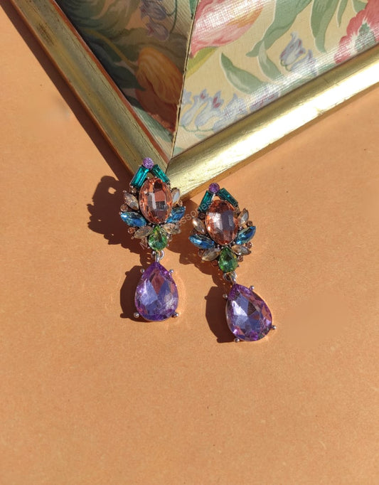 Lilac multi  earrings CC-68